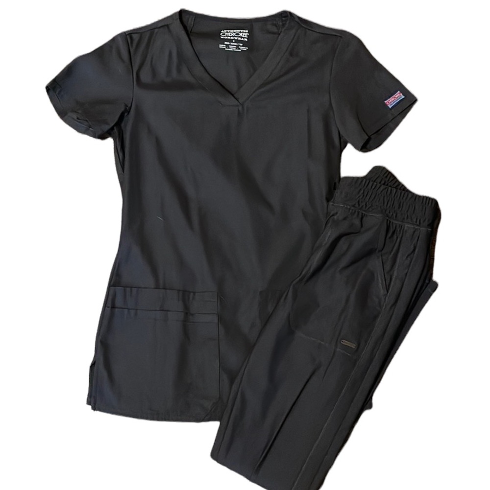 Cherokee charcoal grey Scrub Set